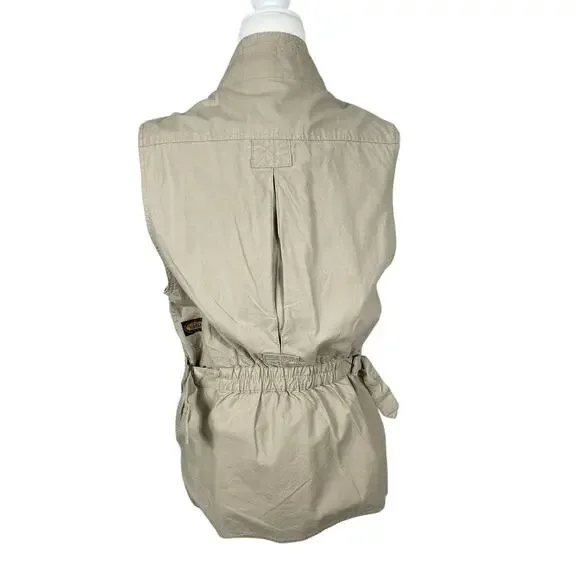 Woolrich Cotton Fishing Vest Pockets Utility Cargo Khaki Men's Size XS Outdoors - Picture 7 of 15